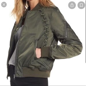 Steve Madden army green bomber jacket